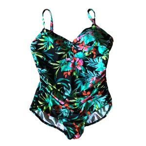 🌺 Swimsuits For All Tropical Floral One Piece 18W